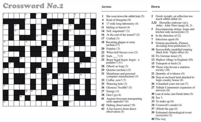 Allenheads Finings Crossword