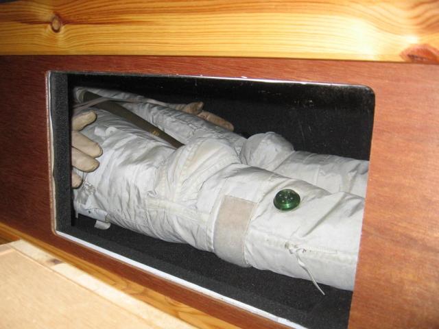 space suit coffin