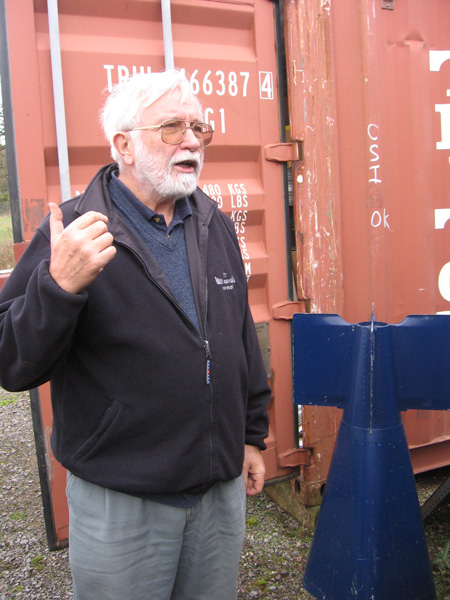 Graham at the containers