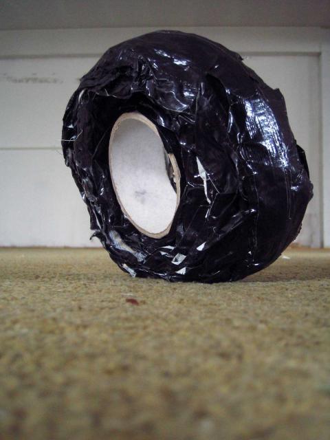 gaffer tape re-rolled