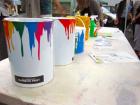 Rainbow paint pots